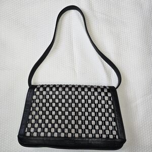 The Sak Navy and White Checkered Shoulder Bag